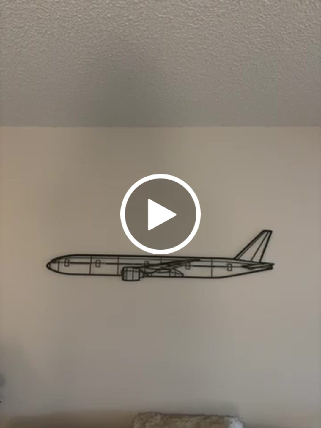 Customer video review of 777-300ER Silhouette Metal Wall Art
