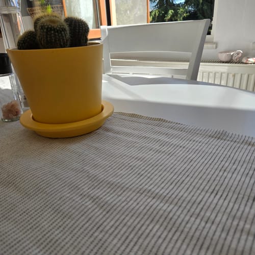 Customer photo review of Keten Runner Siyah Çizgili
