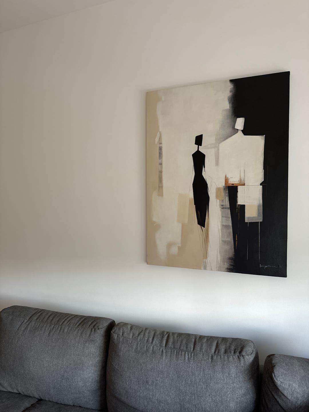 Customer photo review of Noir - Abstract Portrait Wall Art