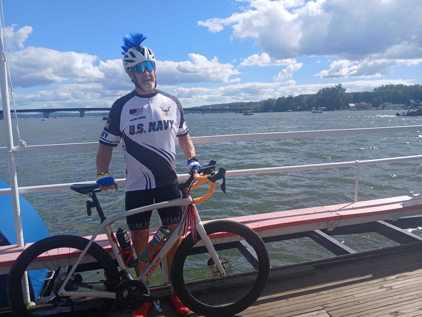 Customer photo review of Men’s Personalized U.S. Navy Proudly Served Cycling Jersey & Kit