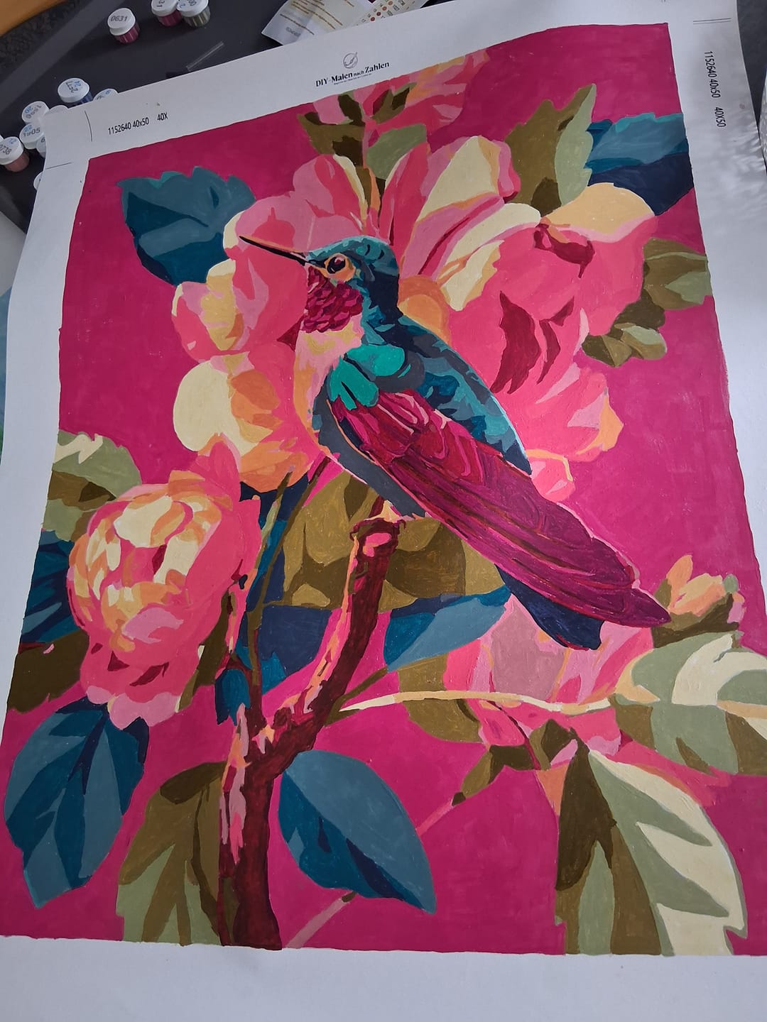 Customer photo review of Malen nach Zahlen - Lebhafter Kolibri