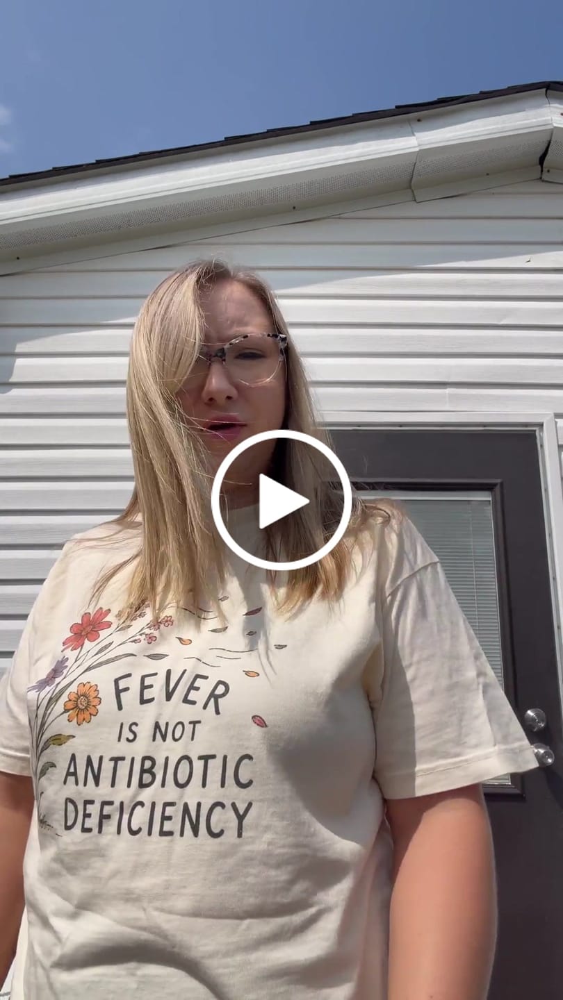 Customer video review of Fever is Not Antibiotic Deficiency T-shirt