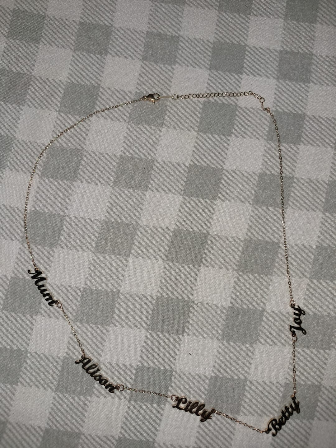 Customer photo review of The Custom Signature Name Necklace