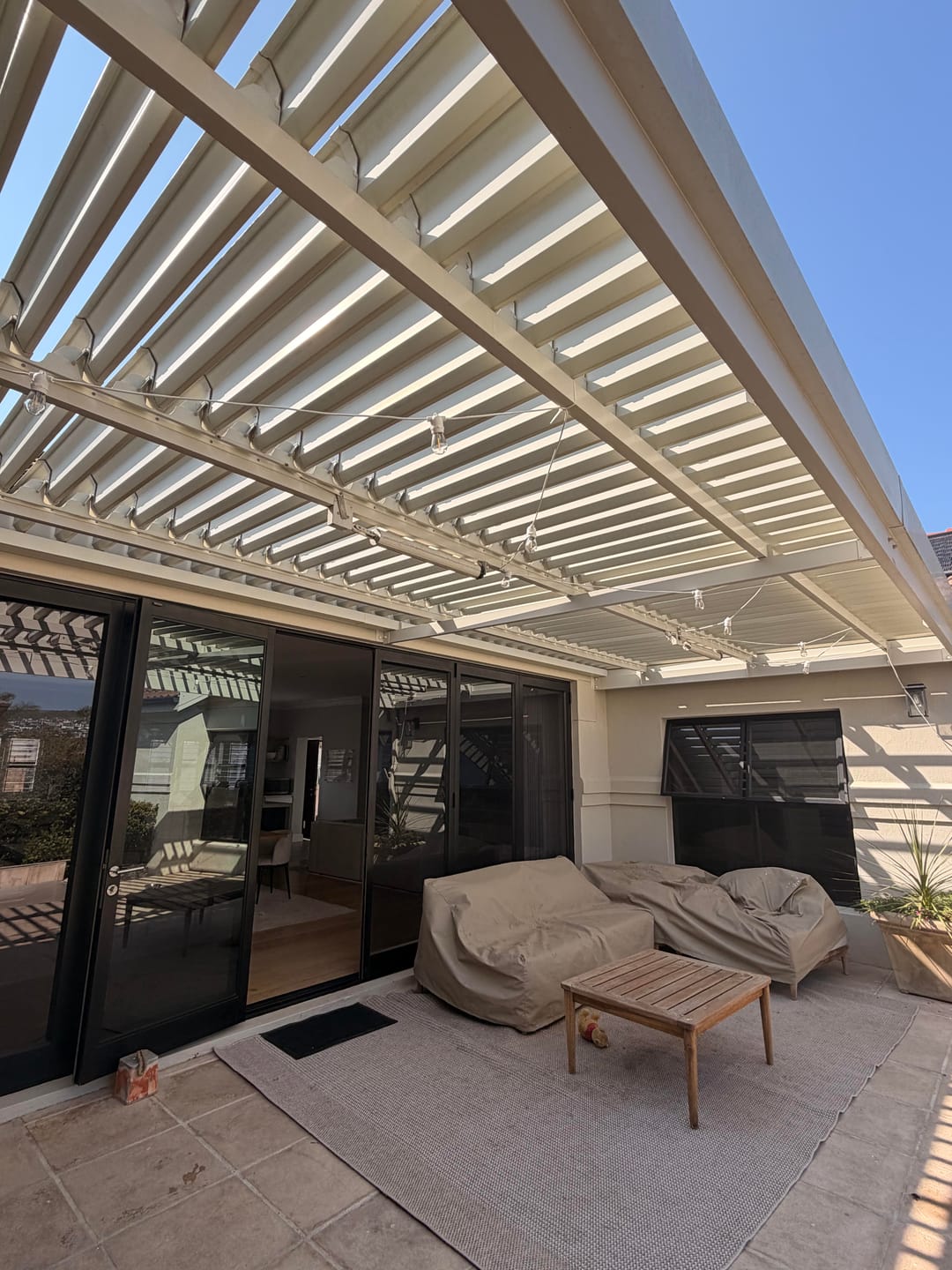 Customer photo review of Solar Festoon Bulb String Lights - White