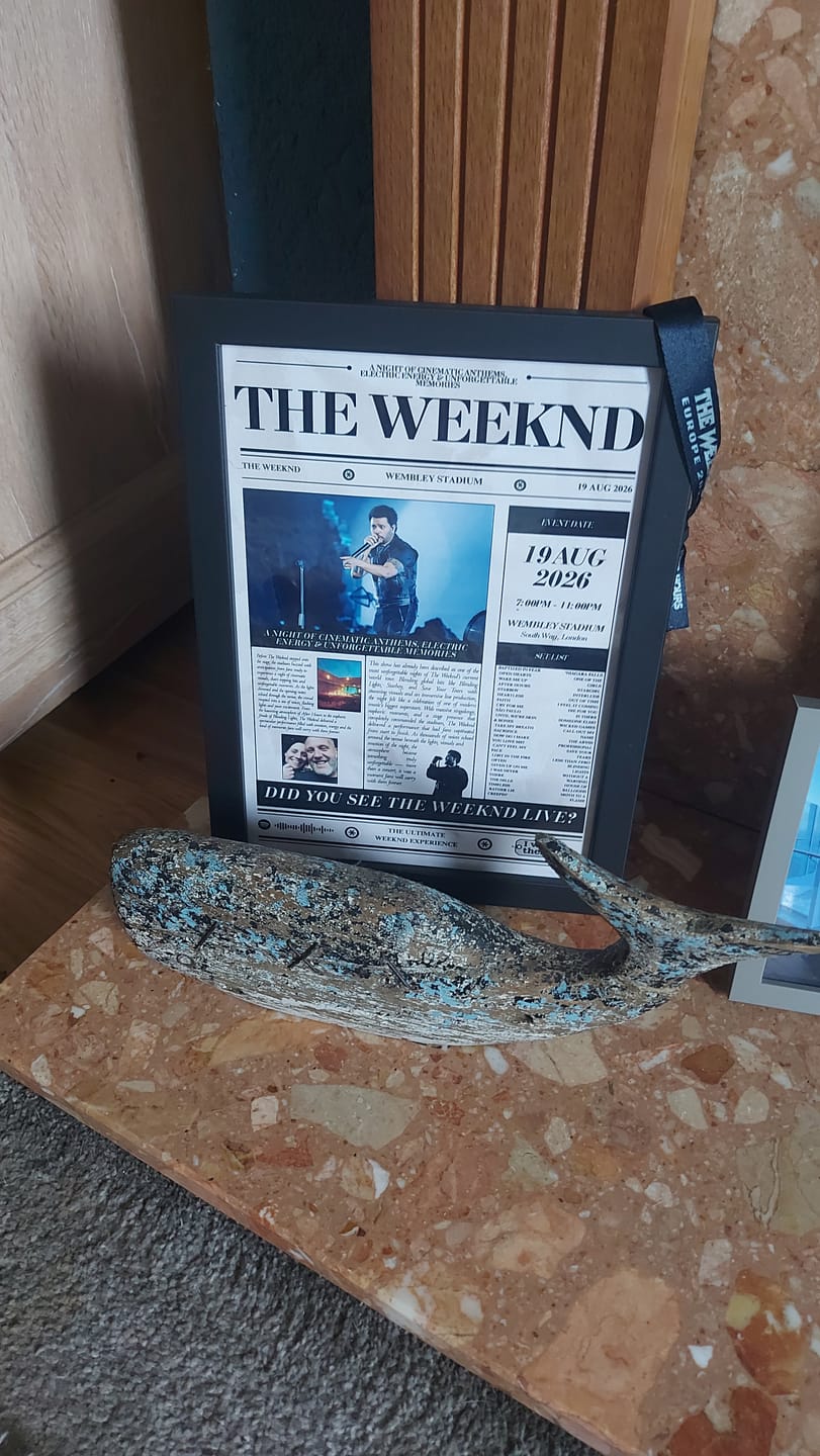 Customer photo review of The Weeknd - Personalised Newspaper Style Concert Poster