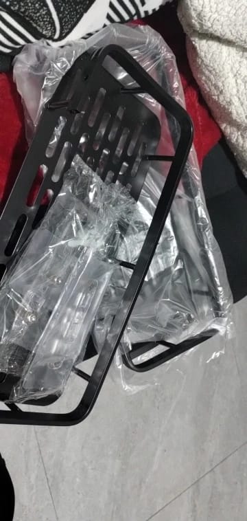 Customer photo review of 2-Pack Shower Caddy | No-Drill Bathroom Shelf