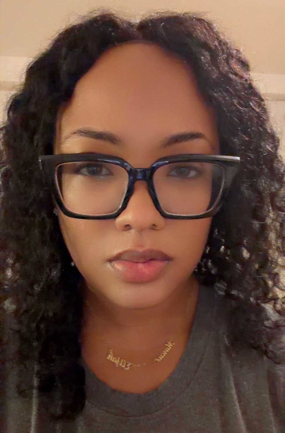 Customer photo review of The Custom Signature Name Necklace