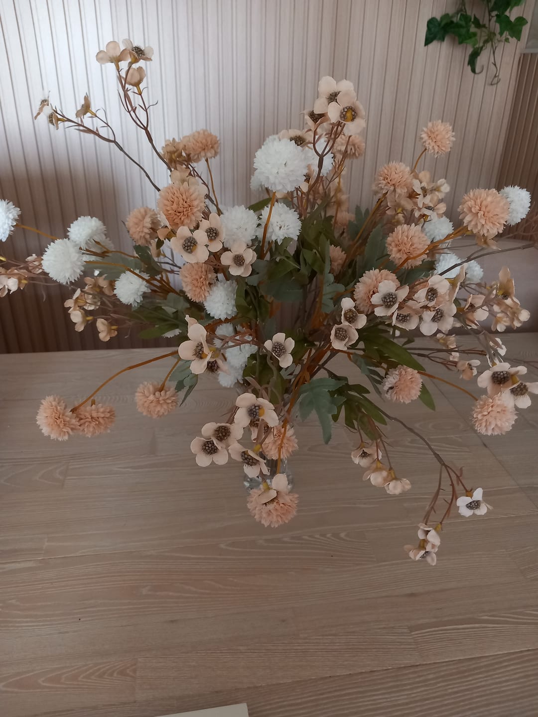 Customer photo review of Wax Arrangement - Beige mix