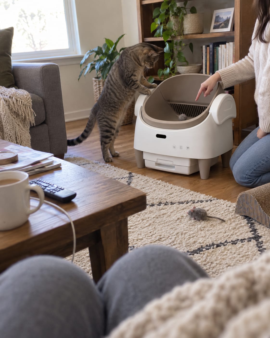 Customer photo review of Automatic Self-Cleaning Cat Litter Box