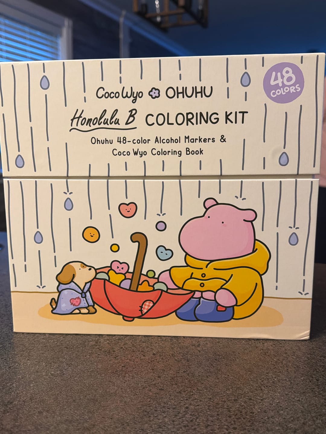 Customer photo review of Ohuhu x Coco Wyo Cozy Mood Coloring Kit, Honolulu B 48 Colors Alcohol Markers with Brush & Fine Dual Tips, Coloring Book with Mood Tracker Pages