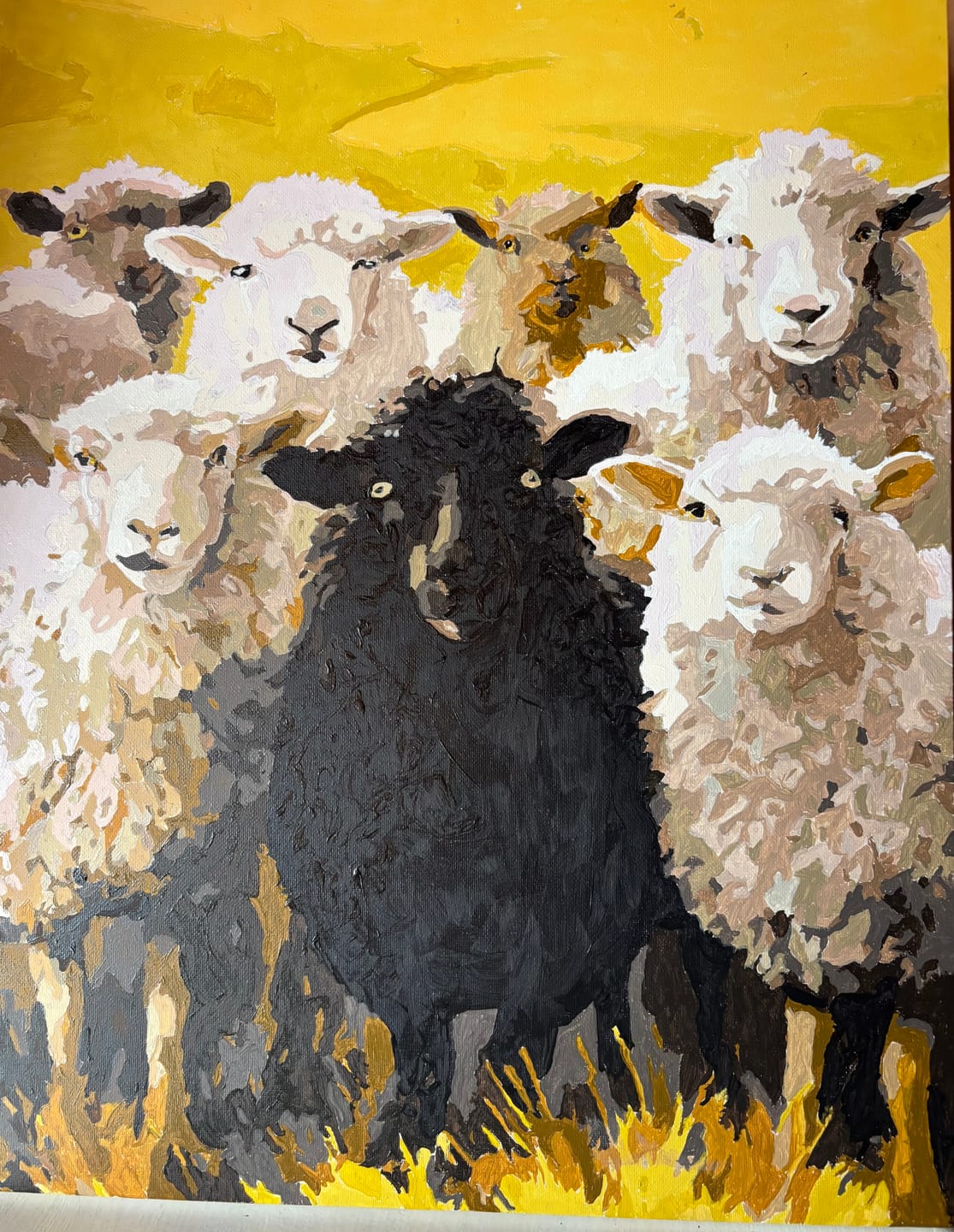Customer photo review of Black Sheep | Paint by Number