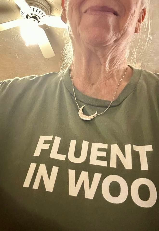 Customer photo review of Fluent in Woo Tee