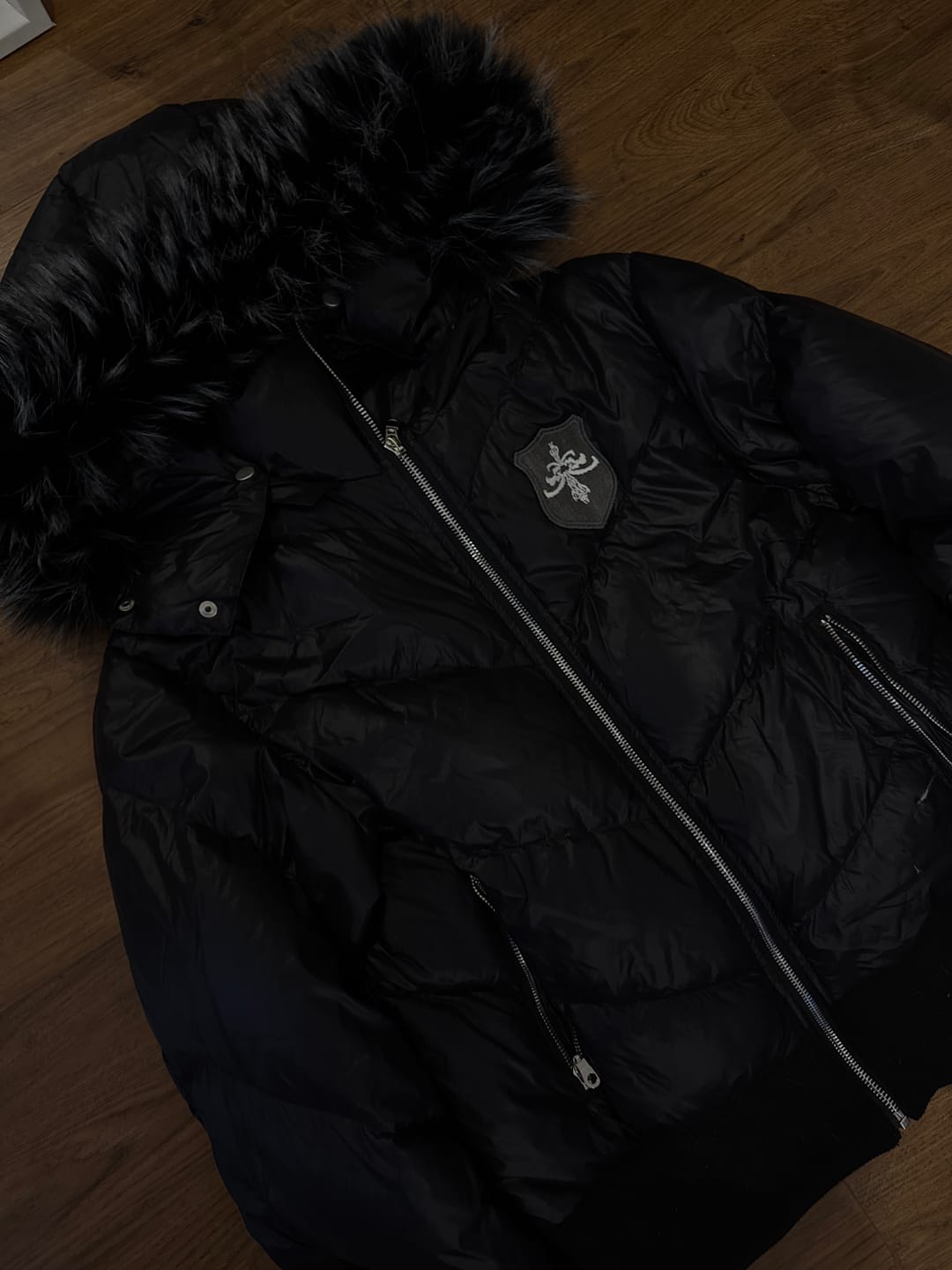 Customer photo review of BEFORETHEFALL BLACK PUFFER JACKET
