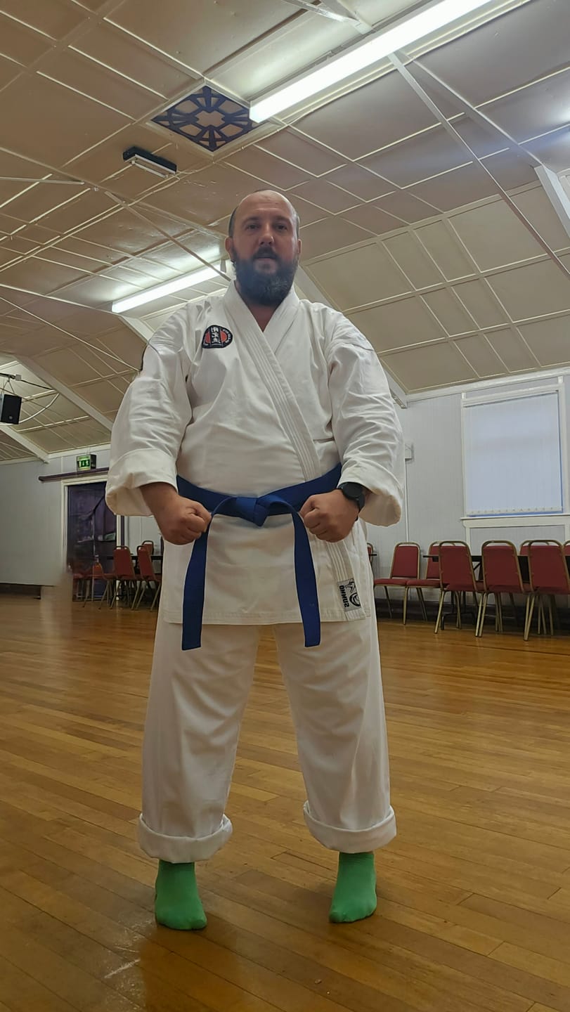 Customer photo review of 14 oz. Plain White Heavy Weight Karate Uniform