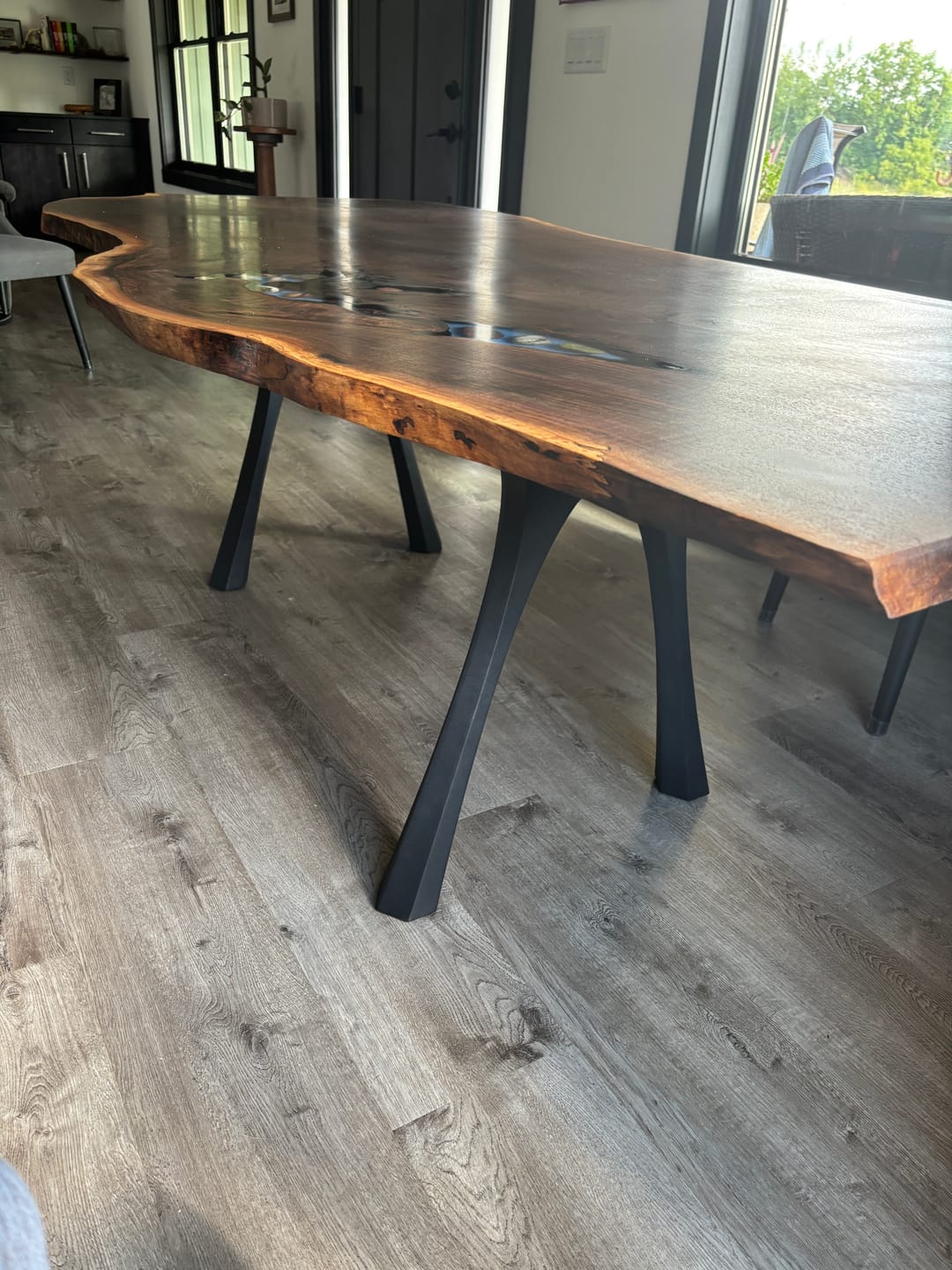 Customer photo review of Table Legs 414 Hatty 28" H Modern Metal Table Legs