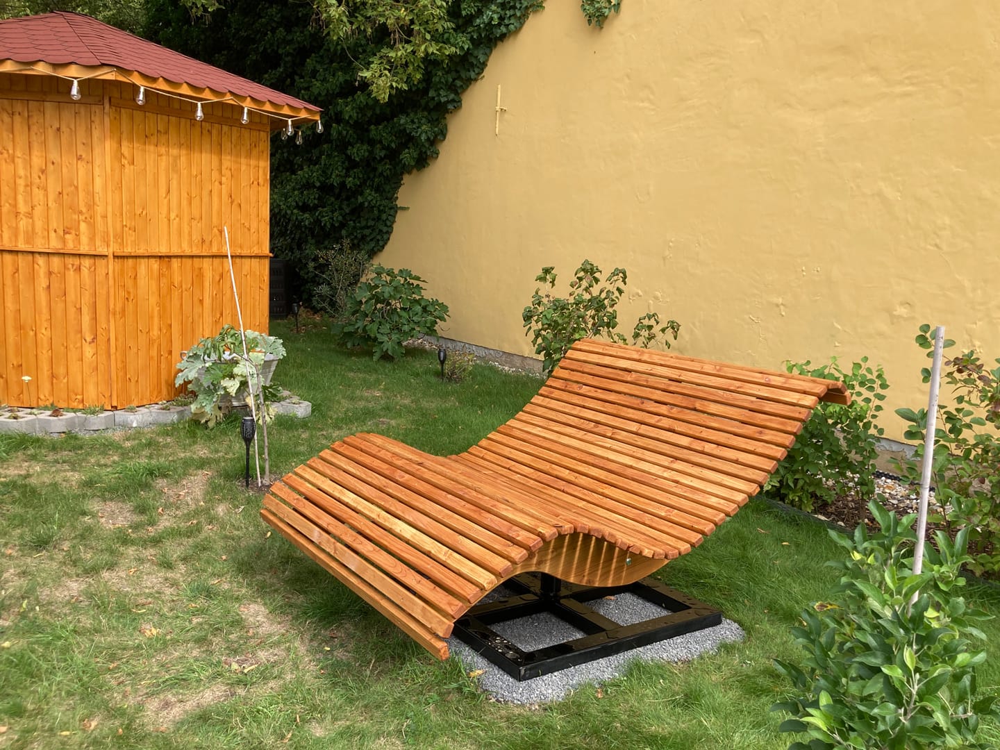 Customer photo review of Doppelliege Schwungliege "Tegernsee" Wellenliege mit Drehgestell