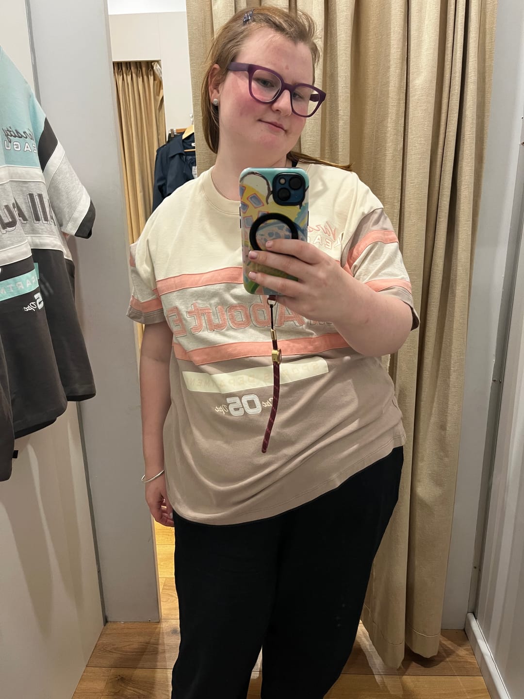 Customer photo review of Premier Panel Relaxed Tee in Blush - All About Eve