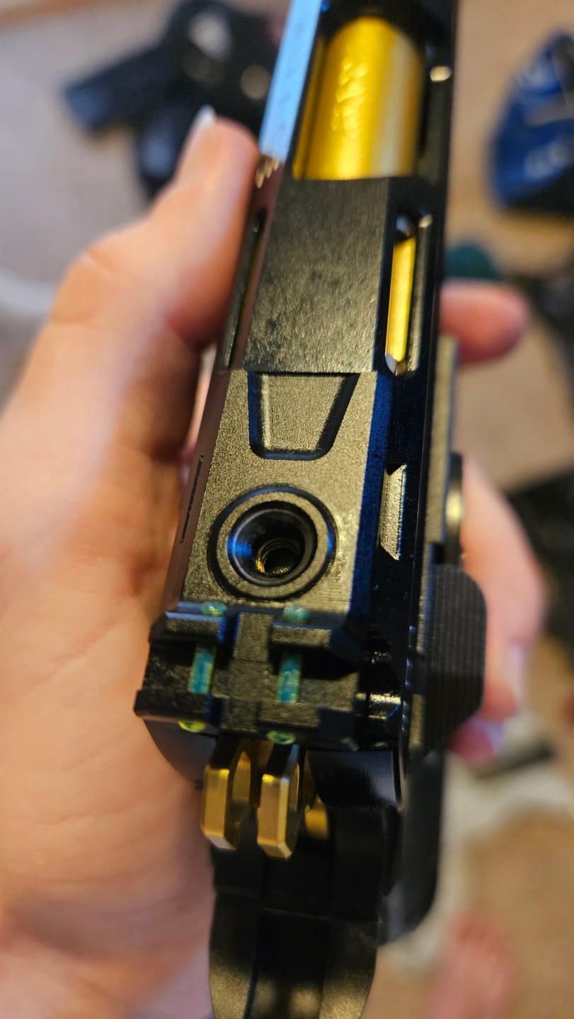 Customer photo review of LA Capa Customs Lightweight 5.1 Fiber Optic Rear Sight for Hi Capa