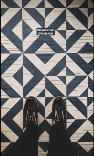 Customer photo review of Ikat Oxford Brogues Men – Coal