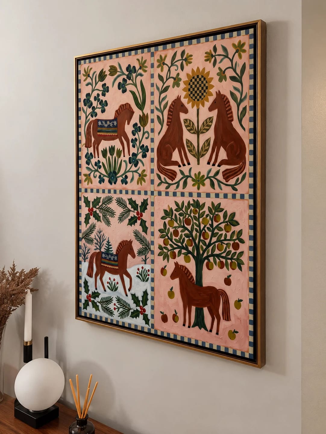 Customer photo review of Modern Folk Art｜Four Seasons Pastoral