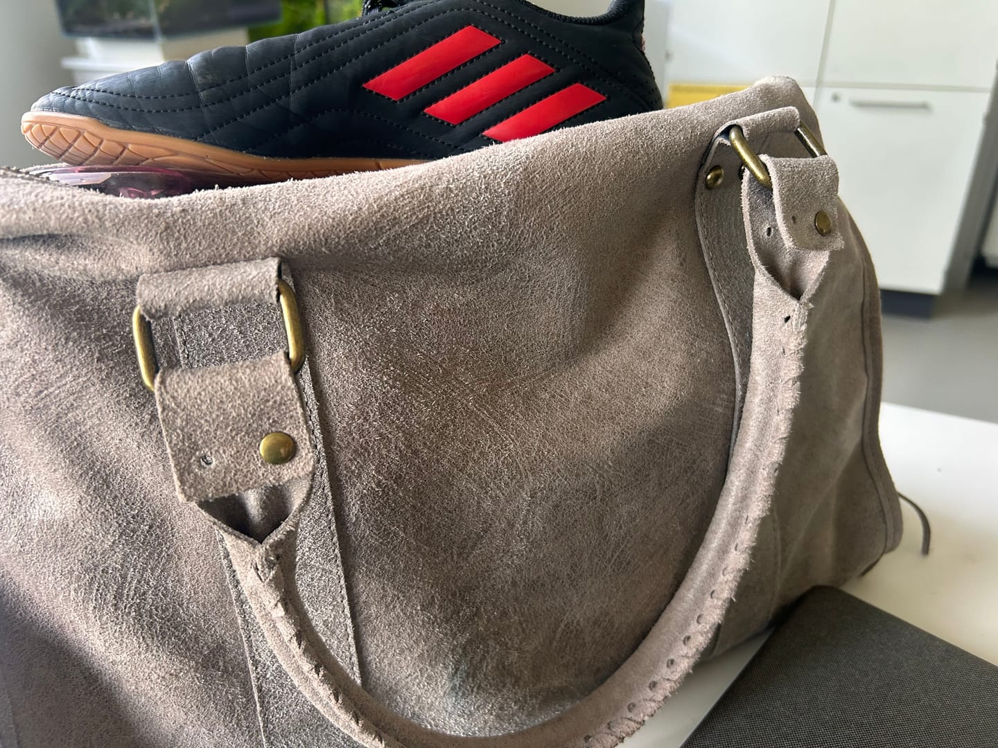 Customer photo review of It girl bag taupe