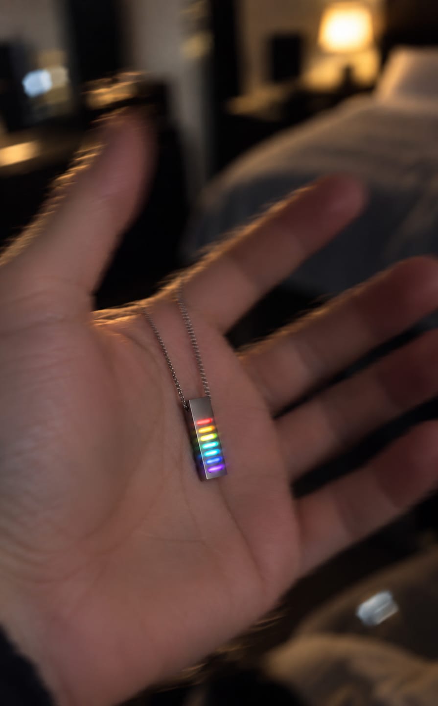 Customer photo review of Handcrafted Energy Core Tritium Necklace