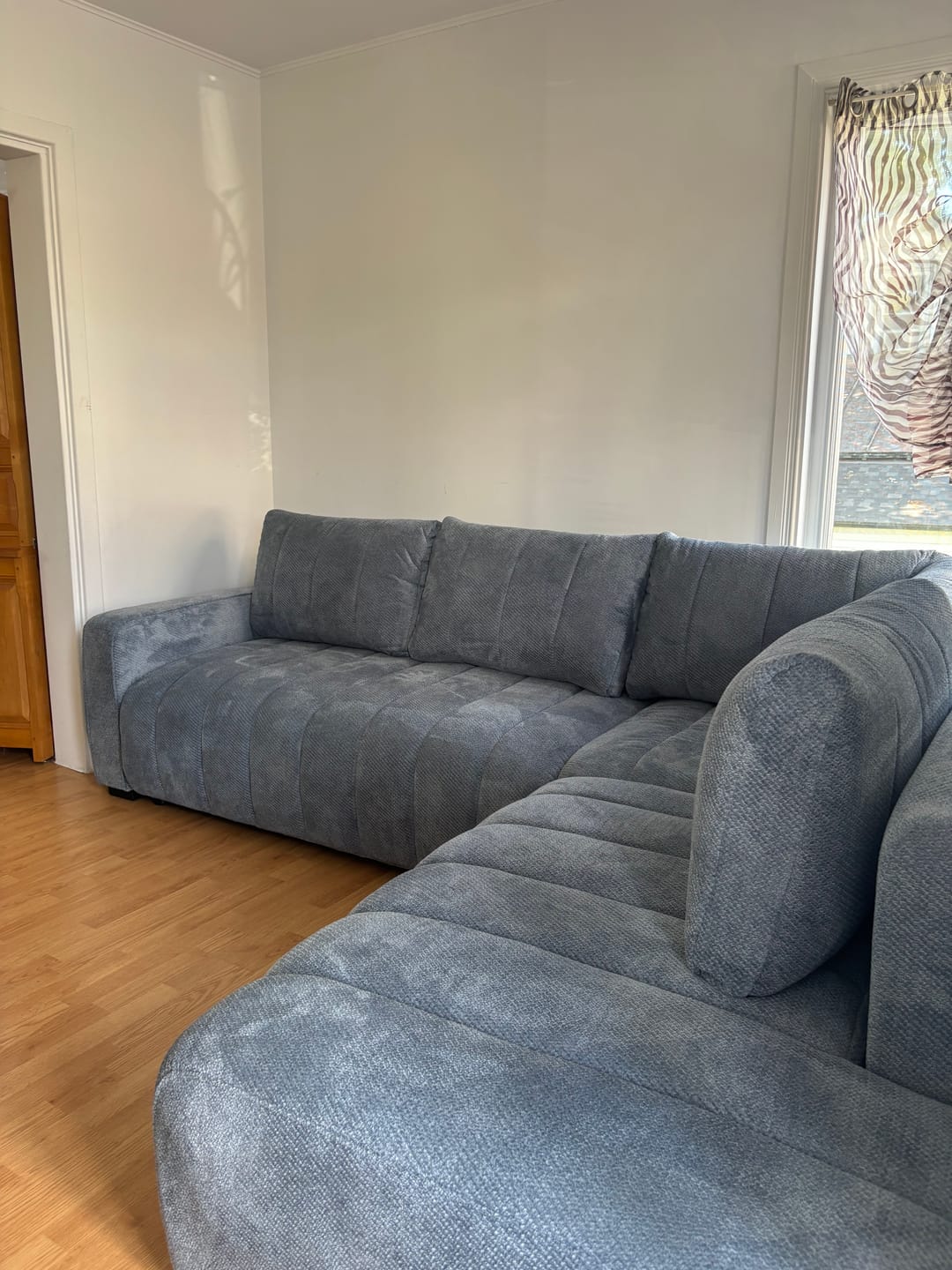 Customer photo review of DARIO - Sofa-lit sectionnel 106" bleu