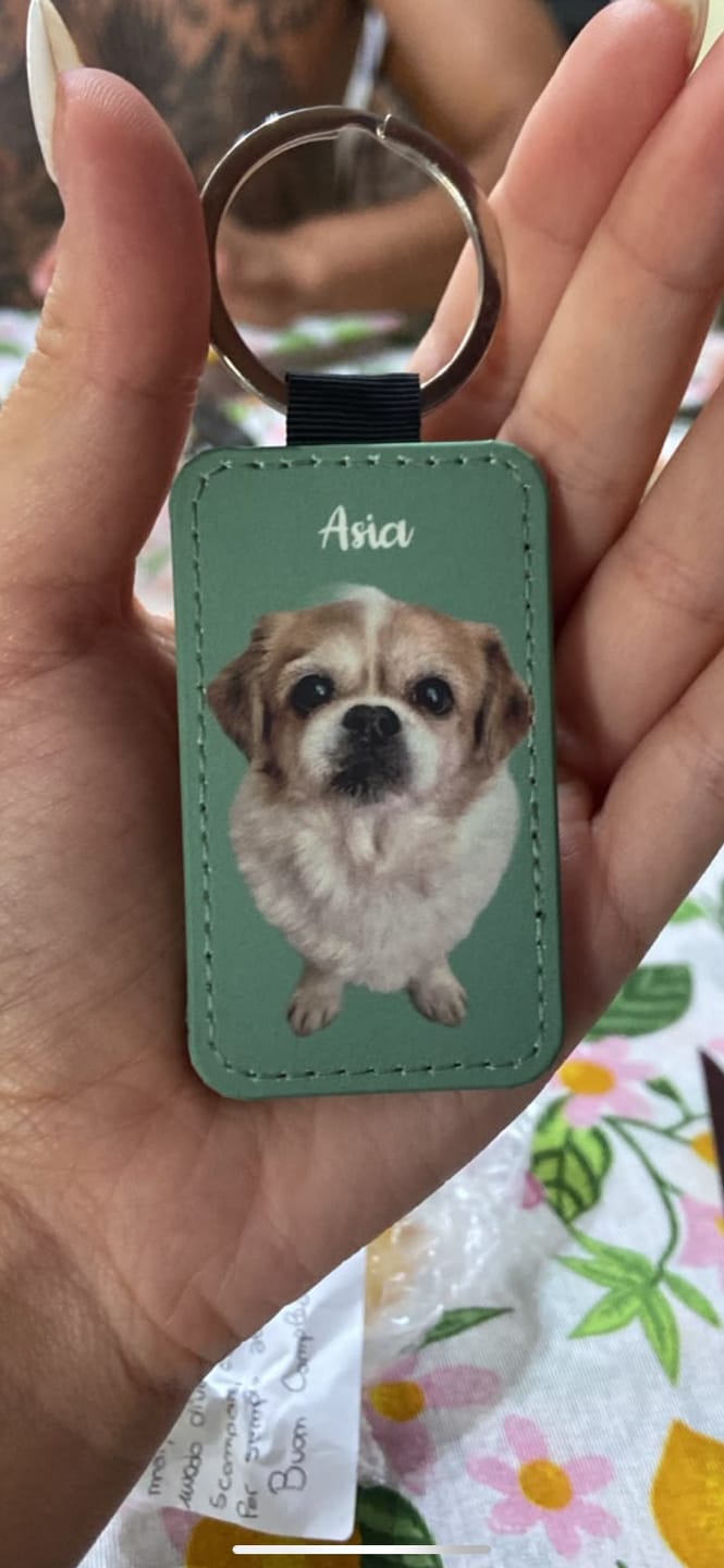 Customer photo review of Ritratto animale domestico - Portachiavi personalizzato