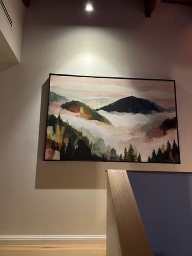 Customer photo review of Layered Mountain Valley with Pine Trees