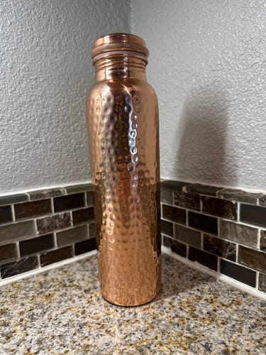 Customer photo review of Kansya®-vottaðar vatnsflöskur úr hreinum kopar – V2, handhamraðar