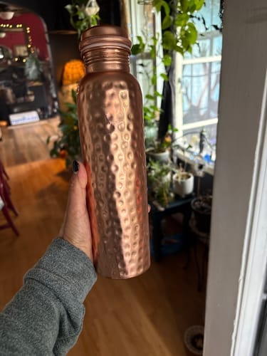 Customer photo review of Kansya®-vottaðar vatnsflöskur úr hreinum kopar – V2, handhamraðar