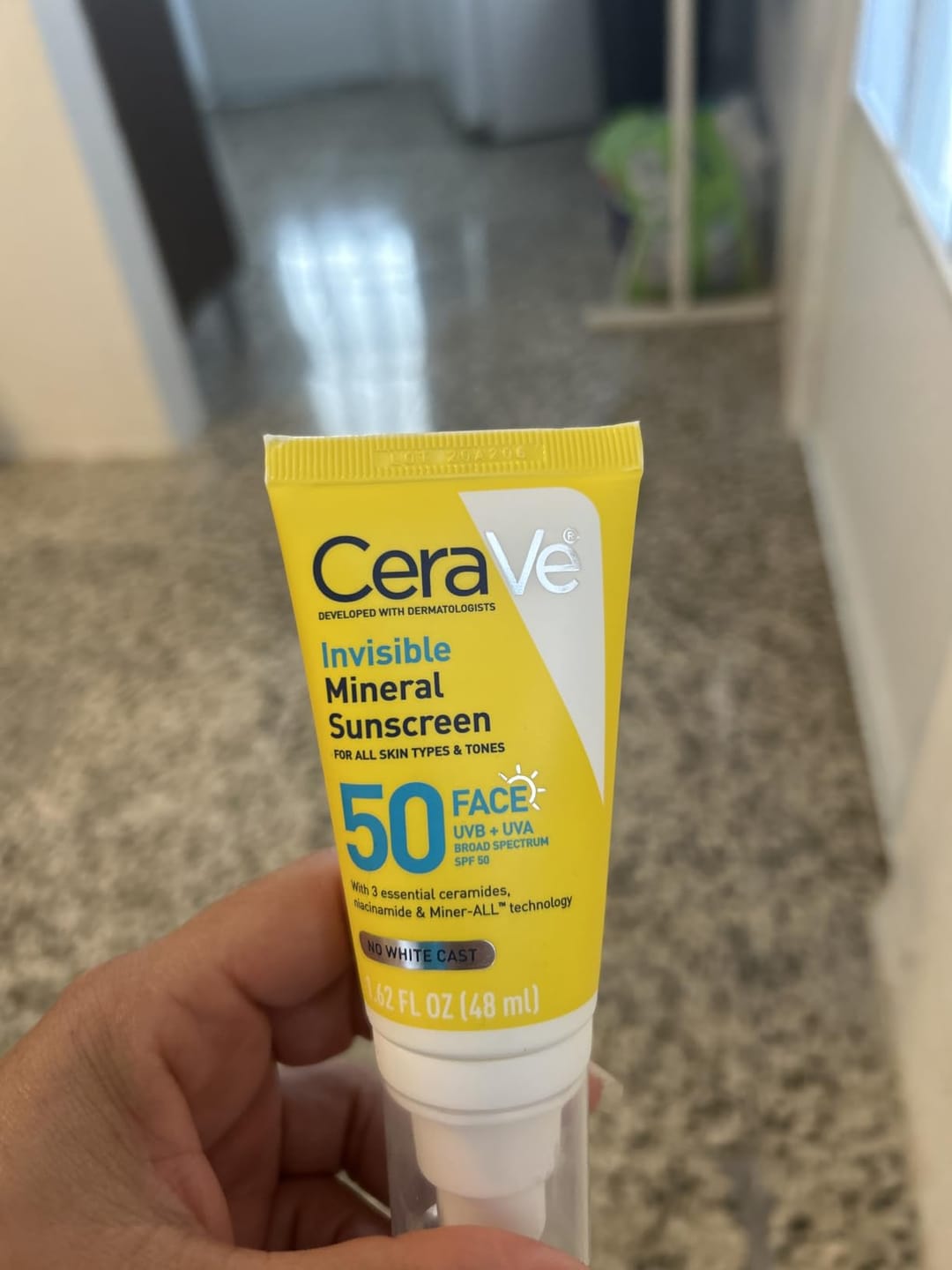Customer photo review of CeraVe Invisible Mineral Sunscreen