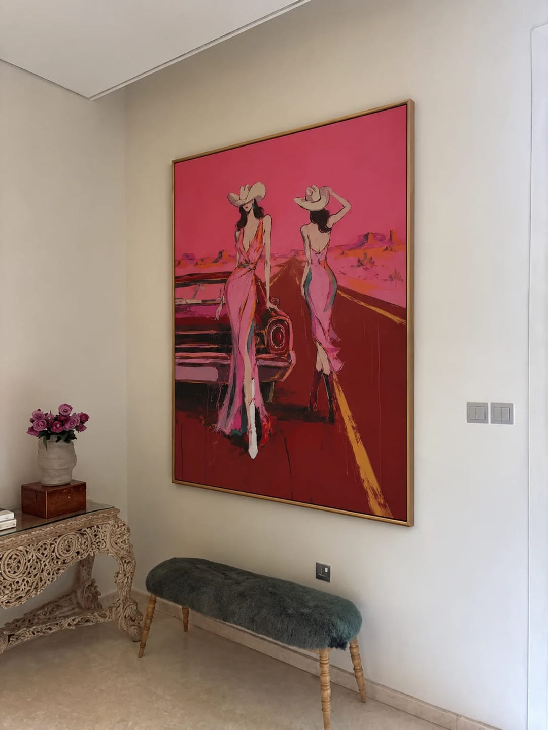 Customer photo review of Western Pop Art｜Pink Desert Roadtrip