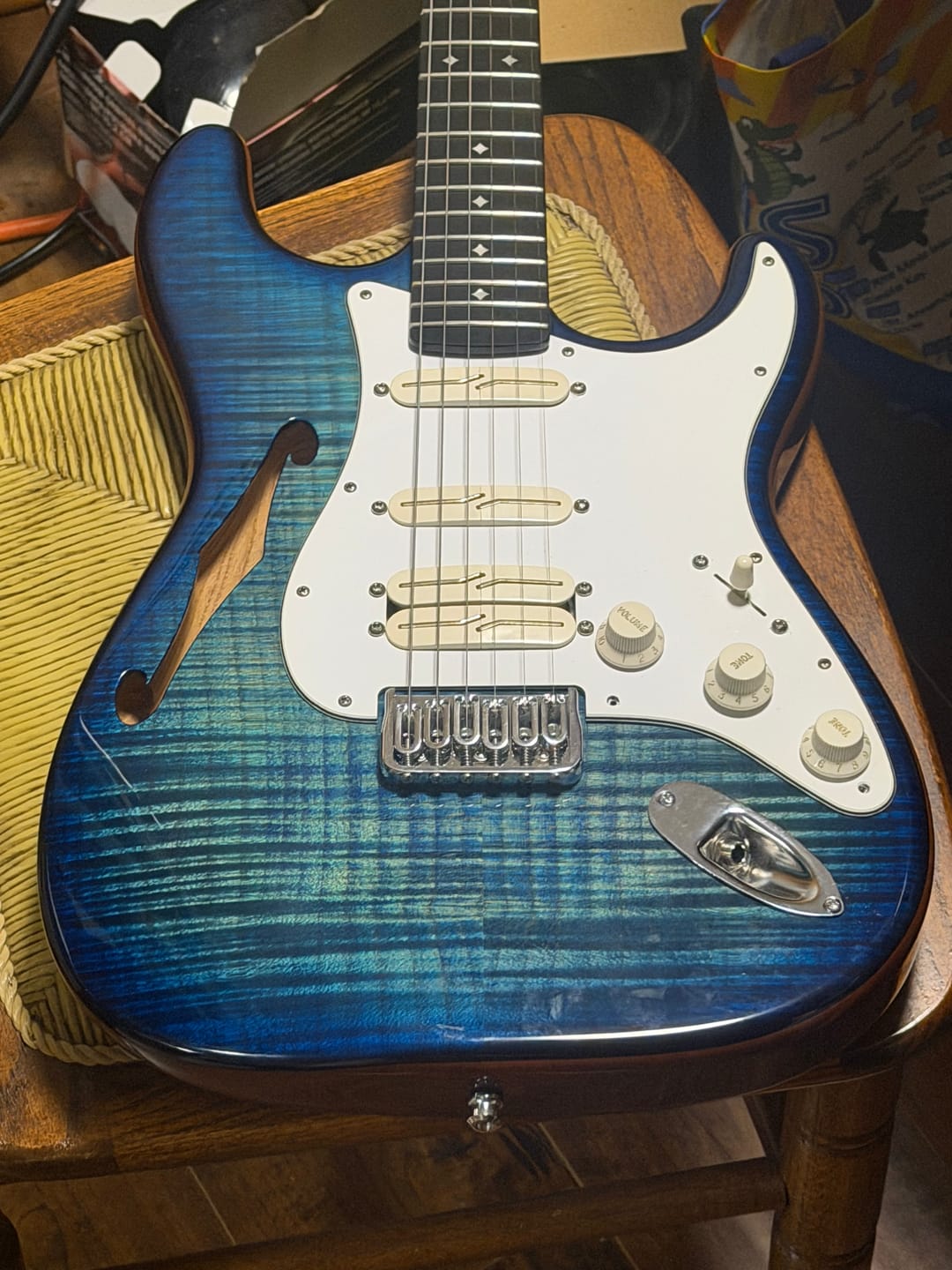 Customer photo review of 6 String Fixed Guitar Bridge
