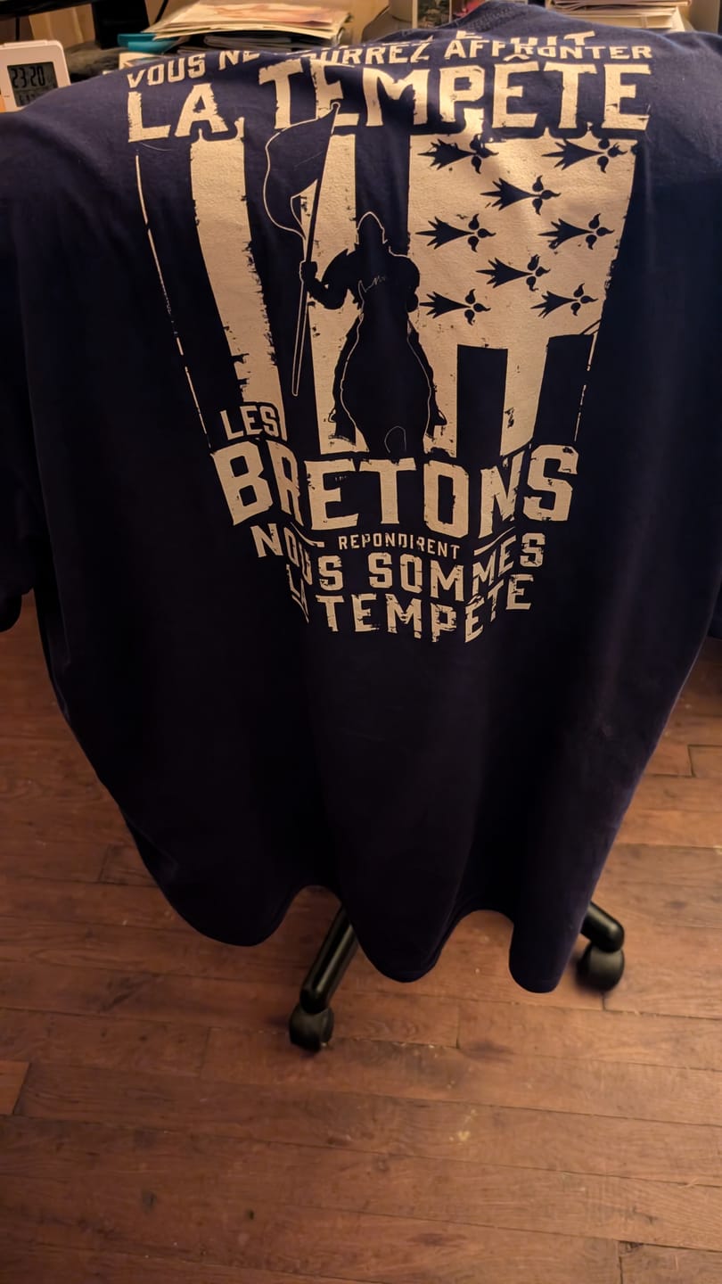 Customer photo review of Les Bretons, nous sommes la tempête - T-shirt Standard - Imprimé Dos