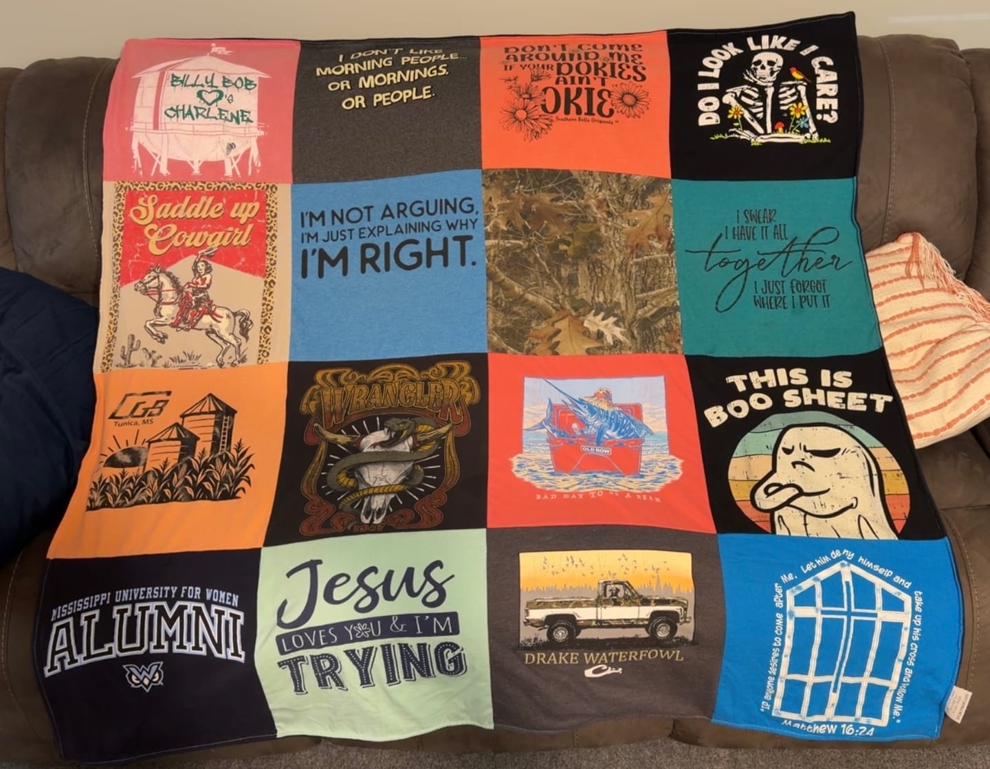 Customer photo review of Project Repat T-Shirt Quilt