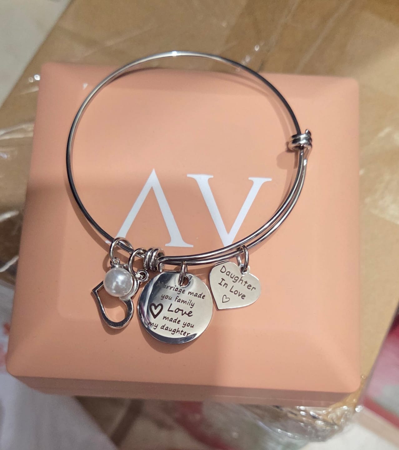 Customer photo review of To My Daughter-in-Law | Heartfelt Gift | Bangle Bracelet