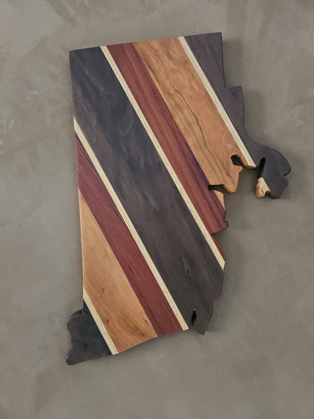 Customer photo review of 15.75x12" State Of Rhode Island Acrylic Router Template