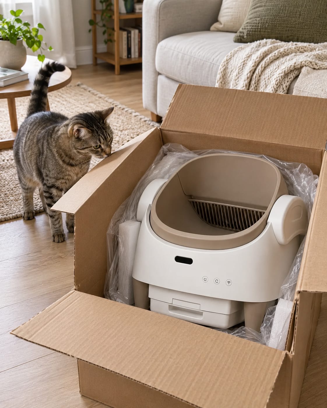 Customer photo review of Automatic Self-Cleaning Cat Litter Box