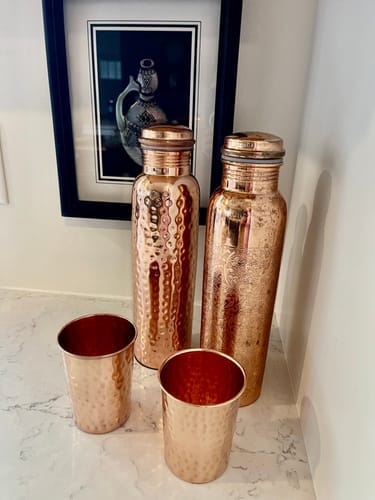 Customer photo review of Kansya®-vottaðar vatnsflöskur úr hreinum kopar – V2, handhamraðar