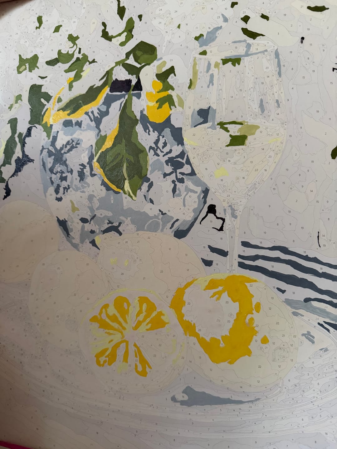 Customer photo review of Lemons and Wine | Paint by Numbers