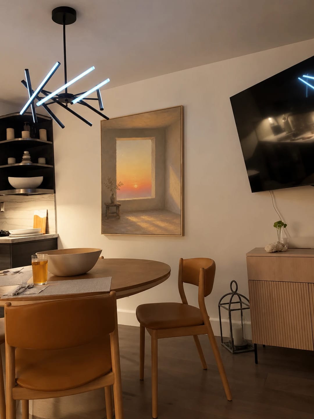 Customer photo review of Expressive Contemporary Art｜Golden Window Reverie