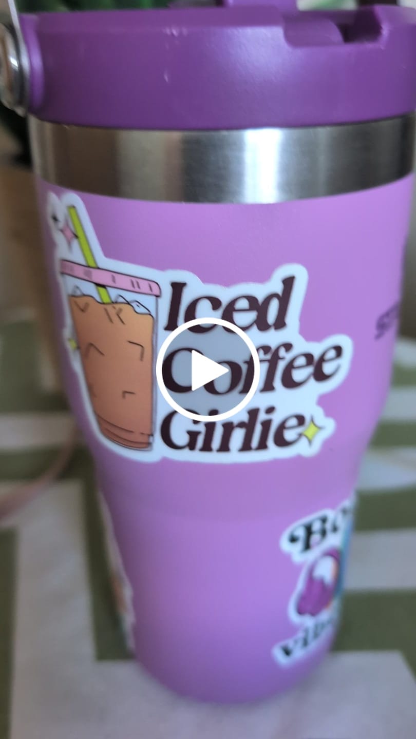 Customer video review of Iced Coffee Girlie Sticker