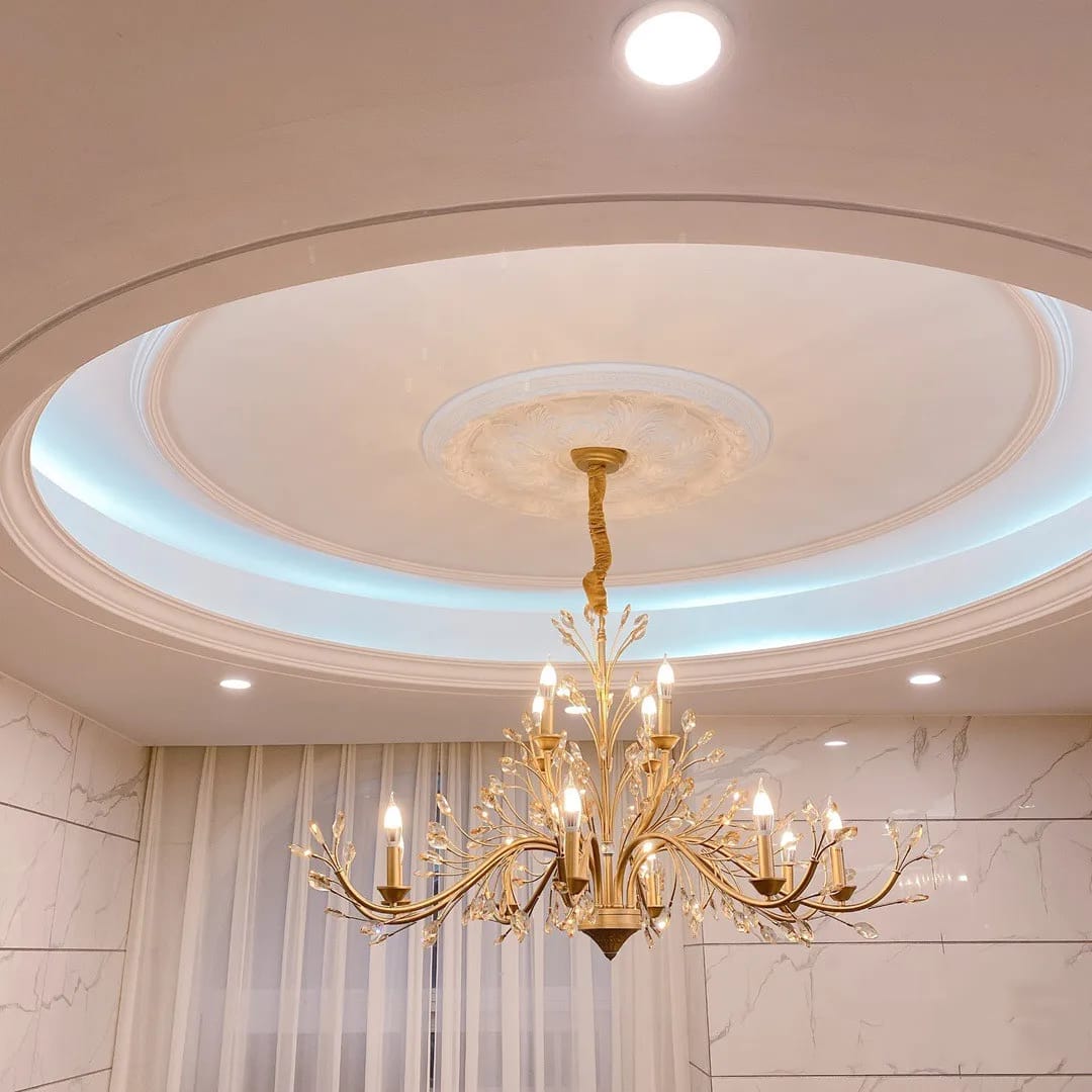 Customer photo review of Legen Crystal Iron Chandelier