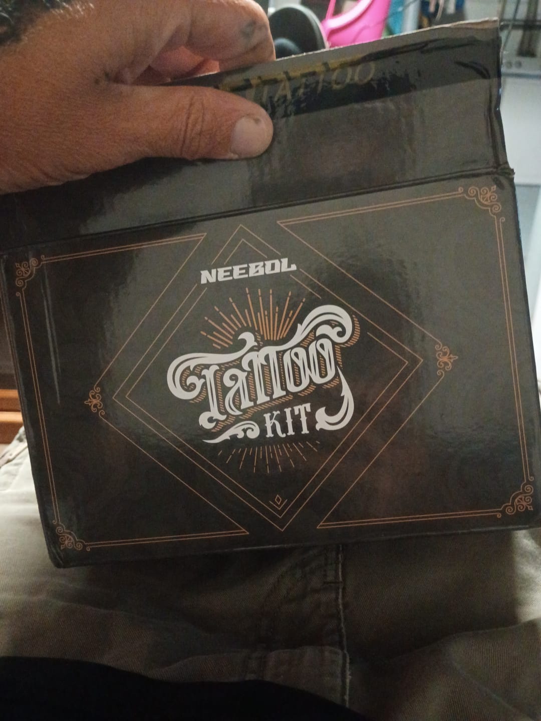 Customer photo review of Tattoo Kit - Neebol Wireless Tattoo Gun Kit for Beginner A10 & 67M
