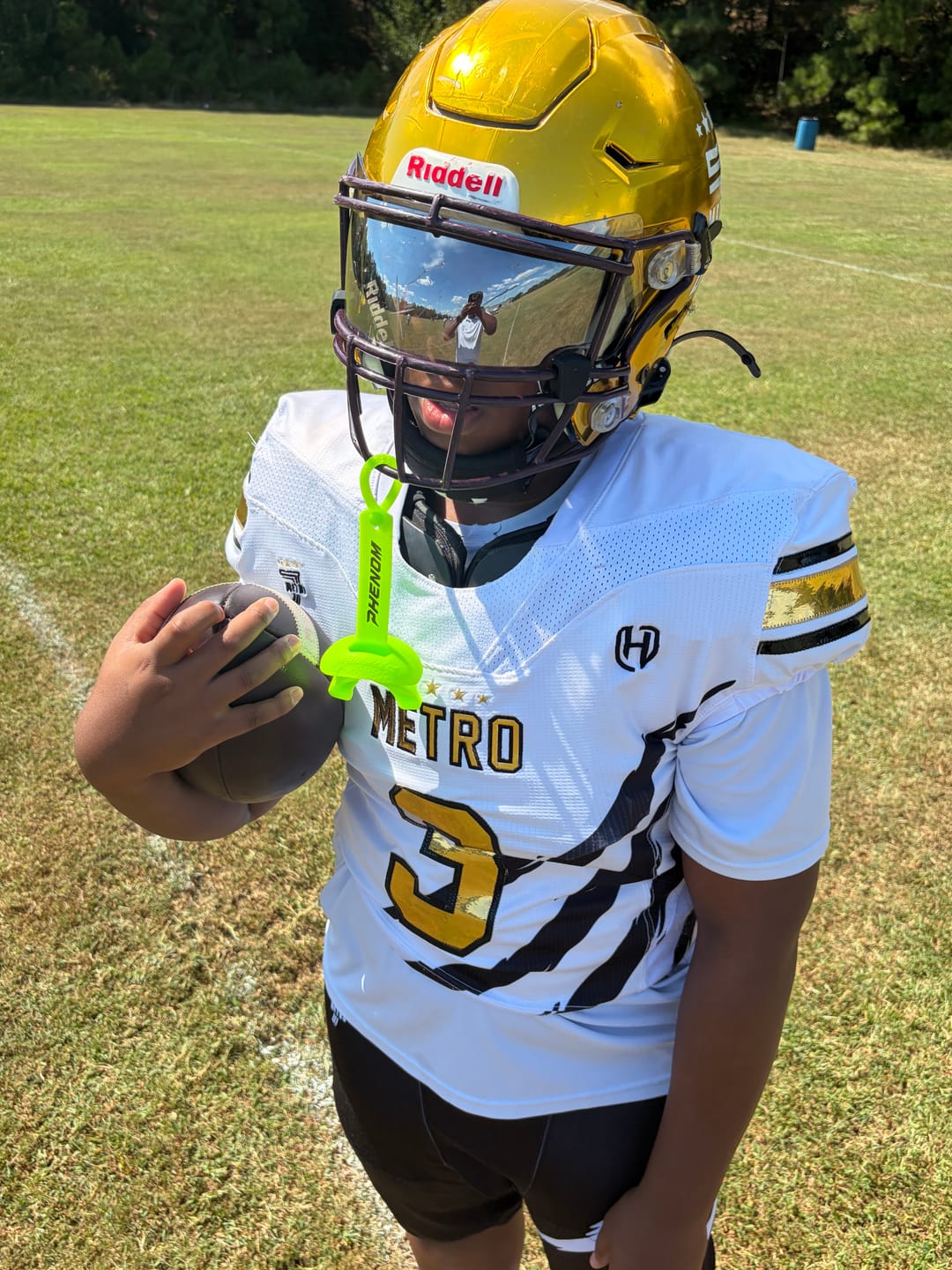 Customer photo review of Phenom Elite Hexa-Flow 4.0 Football Mouthguard – Team Color Edition (Adult & Youth)