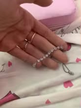 Customer photo review of Soren Curved Wave Rhinestone Adjustable Bangle