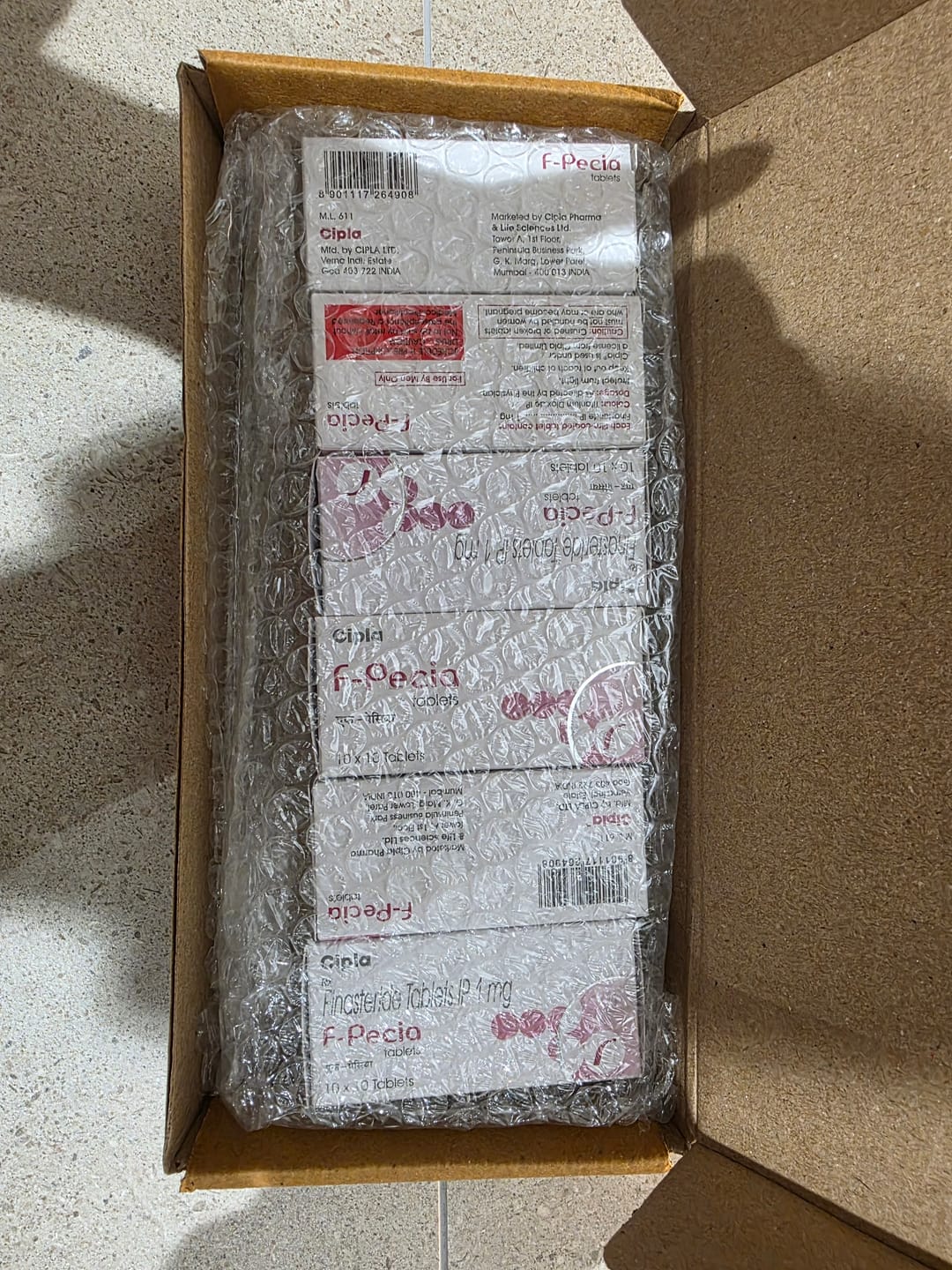 Customer photo review of [에프페시아] 피나스테리드 1mg   / 프로페시아 복제