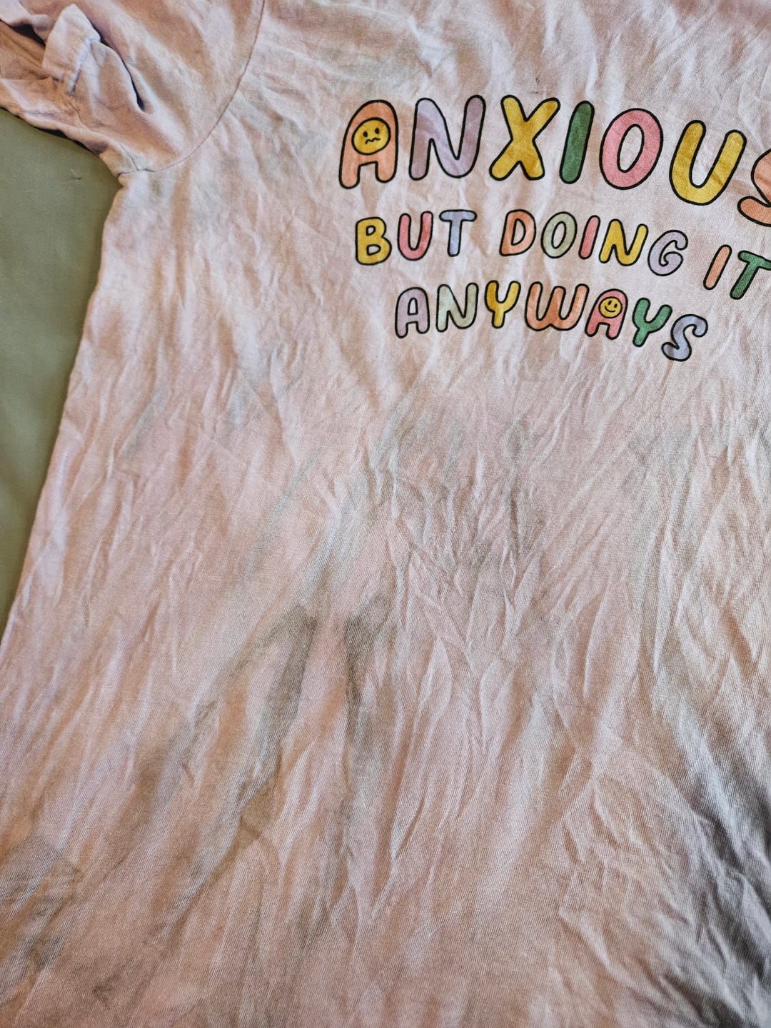 Customer photo review of Anxious But Doing It Anyways - T-Shirt