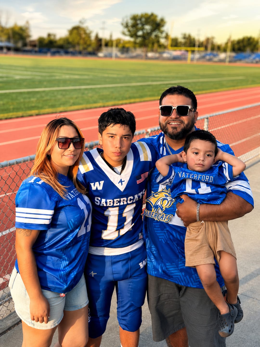 Customer photo review of Custom Royal White Personalized Graffiti Line Design Authentic Football Jersey